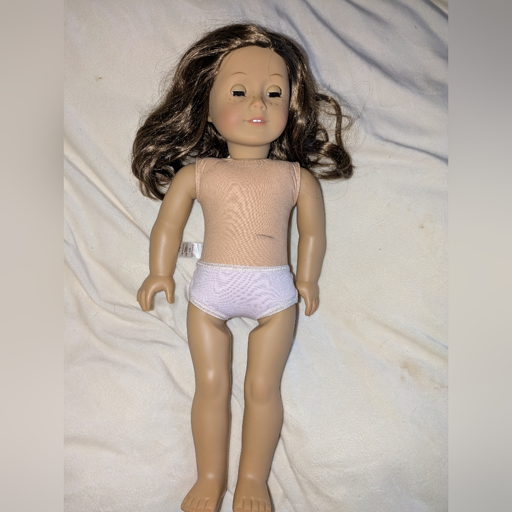 American Girl Doll Brown Curly Hair Blue Eyes